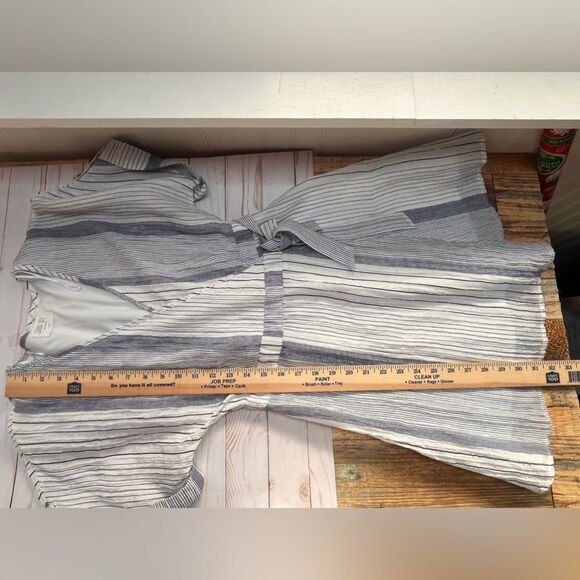 Sienna Sky Blue  Striped Wrap Dress - Picture 4 of 5